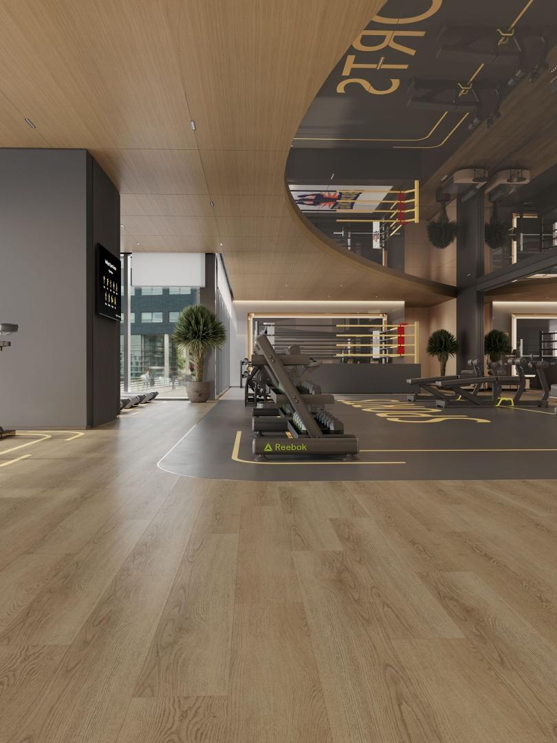 Кварцвиниловая плитка Alpine Floor клеевая Easy Line Дуб Фридрих ЕСО 3-42 1219,2×184,15×3 фото в интерьере